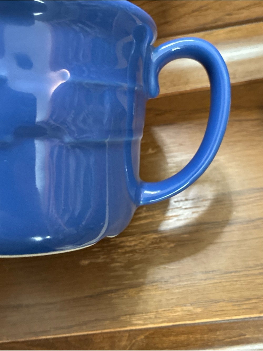 Longaberger Pottery Woven Traditions 16 oz Soup Coffee Mug Cornflower Blue - Picture 5 of 9